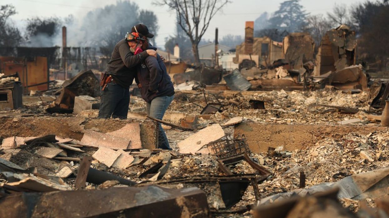 Christian family shows remarkable faith while standing on ashes of home destroyed in wildfire: 'We choose to trust'