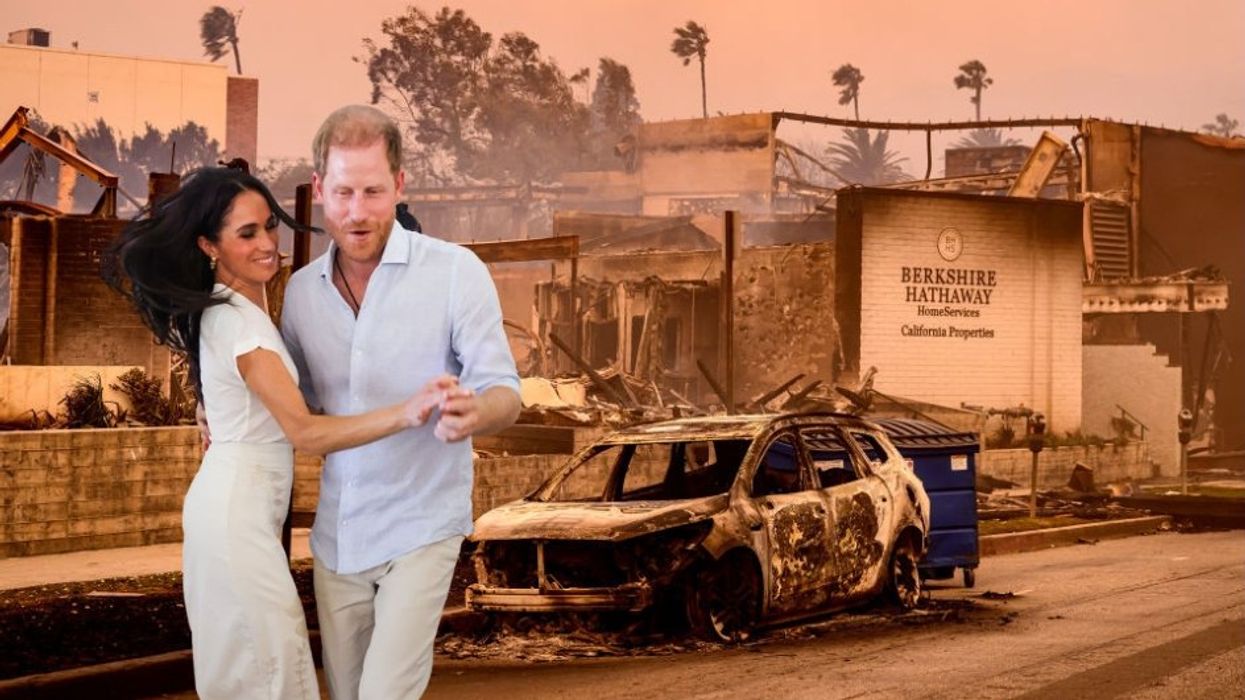 Sick burn: Harry and Meghan spark rage with LA fire photo op