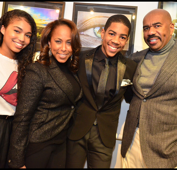 [Photos] Steve Harvey’s 15-Year-Old Son Throws His First Art Showcase